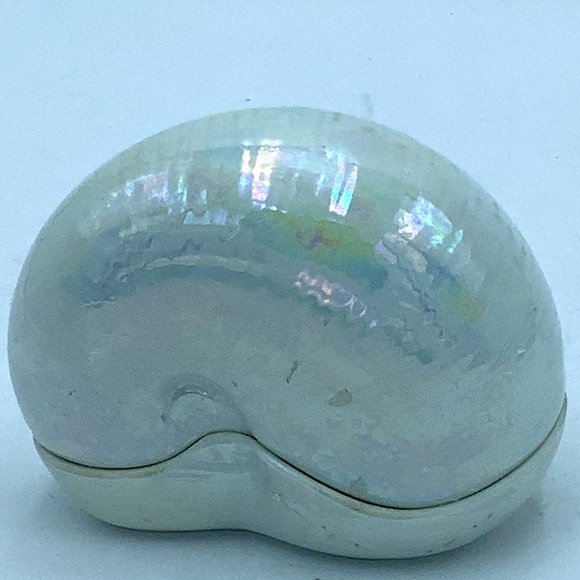 Vintage Lenox Nautilus Fine Porcelain Iridescent Sea Shell Trinket Box - Picture 2 of 10